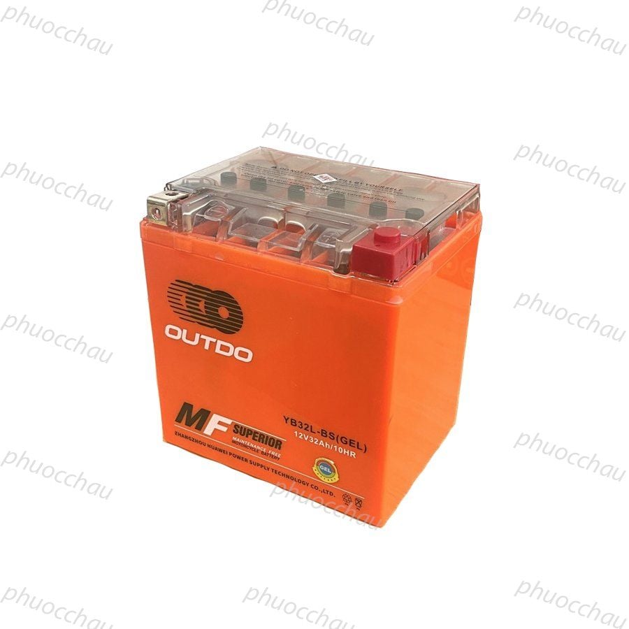 Ắc Quy Xe MOTO PHÂN KHỐI LỚN OUTDO YB32L-BS GEL (12V-32AH) - Bình Ắc Quy 12V