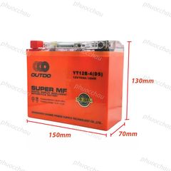 Bình ắc quy xe moto OUTDO YT12B-BS/ YT12B-4(DS) GEL (12V - 10AH)