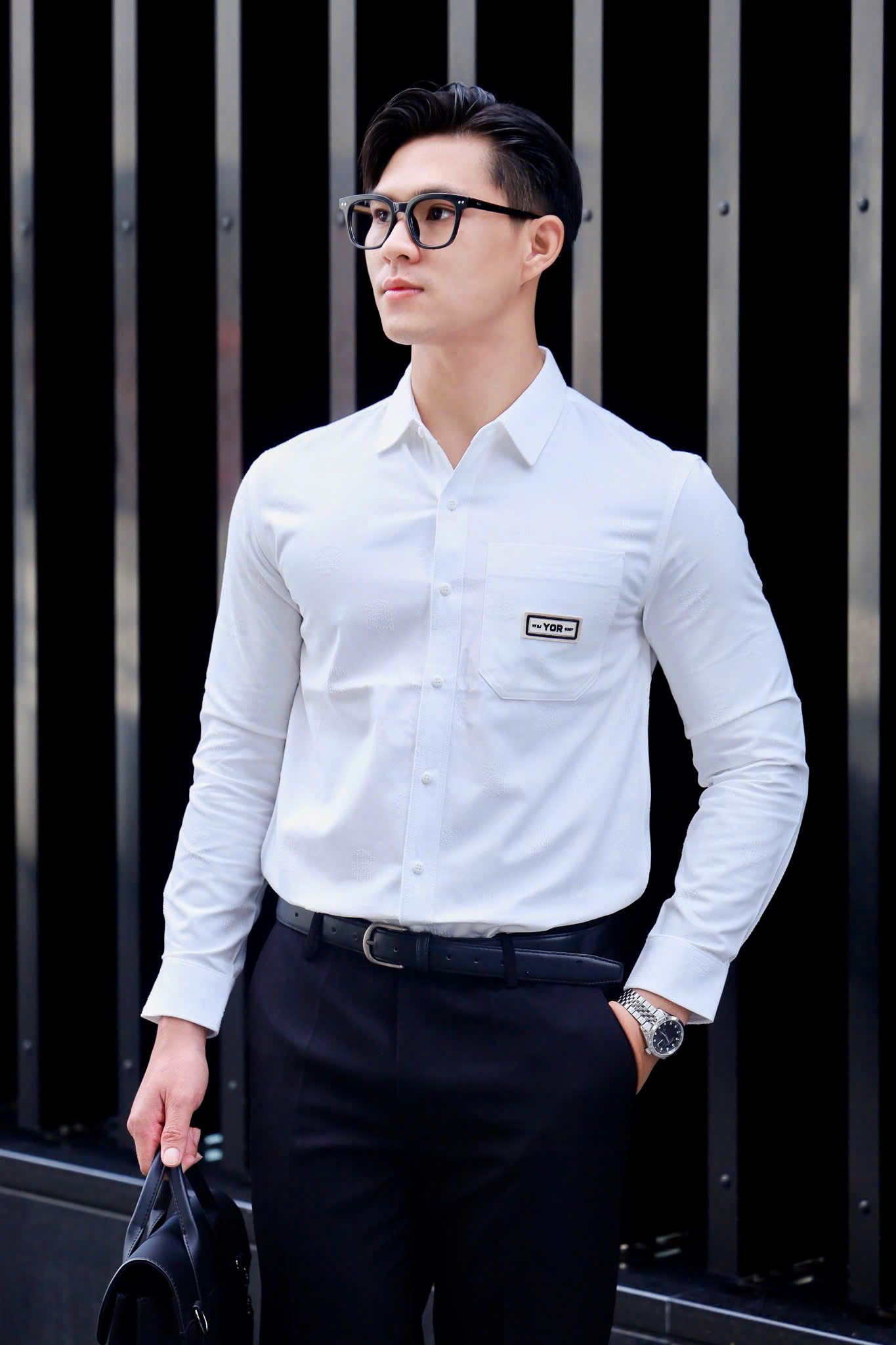 ÁO SƠ MI NAM TAY DÀI TRẮNG DN002015