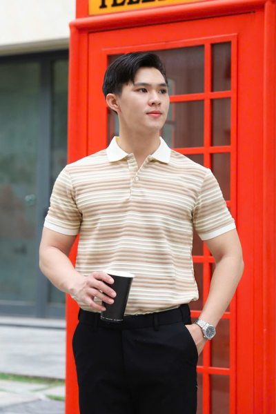 ÁO THUN POLO KEM SỌC NGANG VH003829
