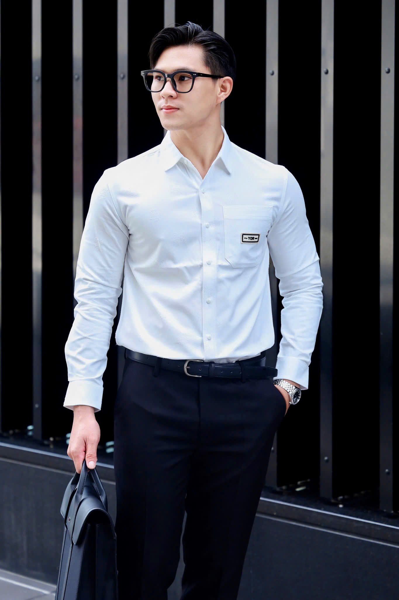 ÁO SƠ MI NAM TAY DÀI TRẮNG DN002015