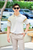 ÁO THUN POLO PHỐI TAY TRẮNG VH003873