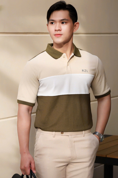 ÁO THUN POLO TRẮNG PHỐI VH003843