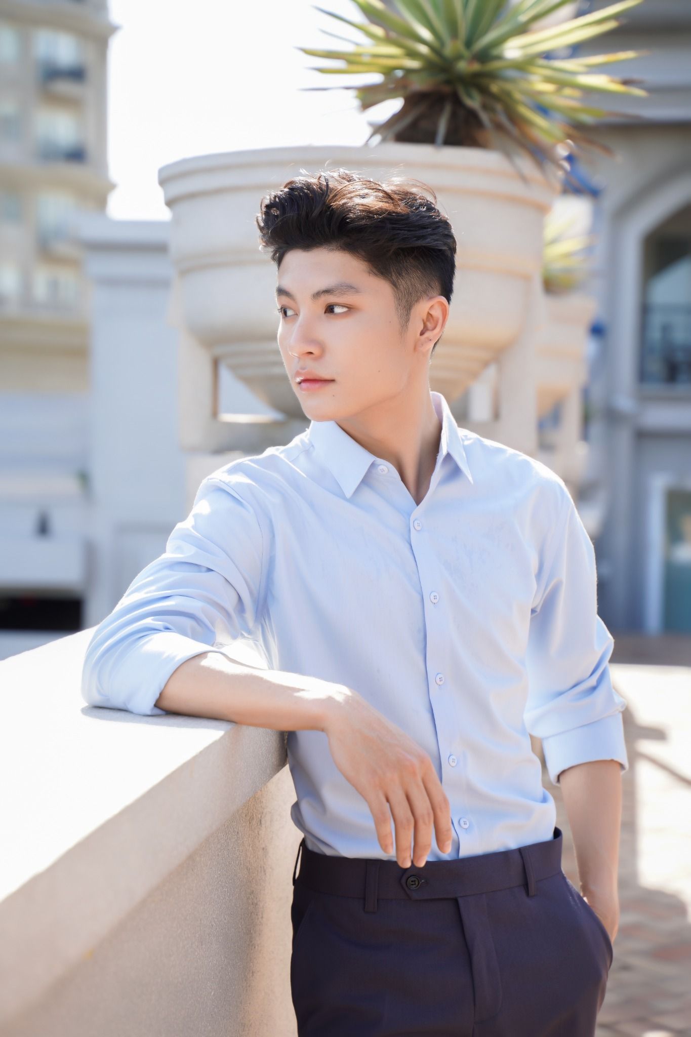 ÁO SƠ MI NAM TAY DÀI SP002463 - XANH