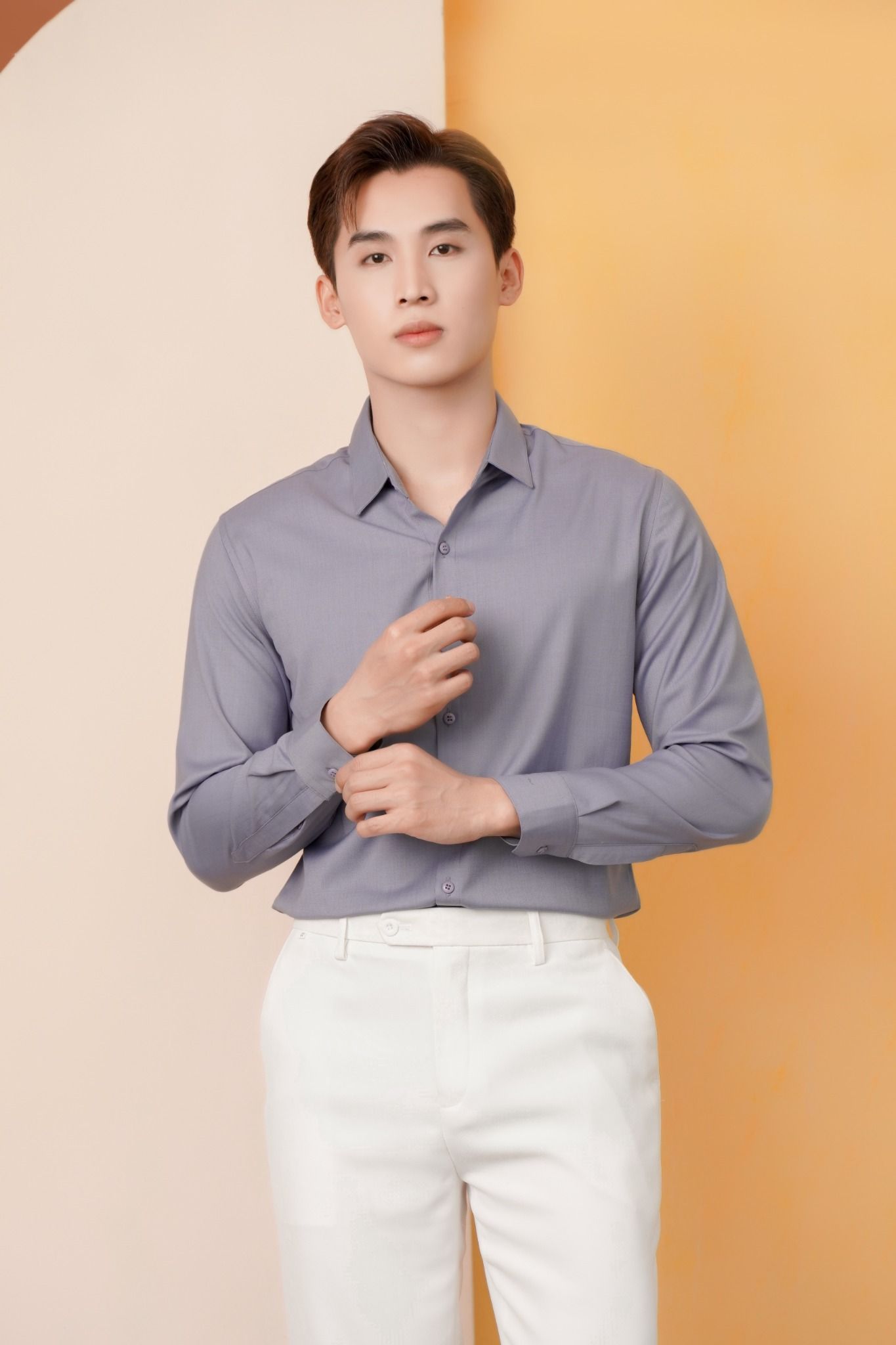 ÁO SƠ MI NAM TAY DÀI SP001359 - XÁM