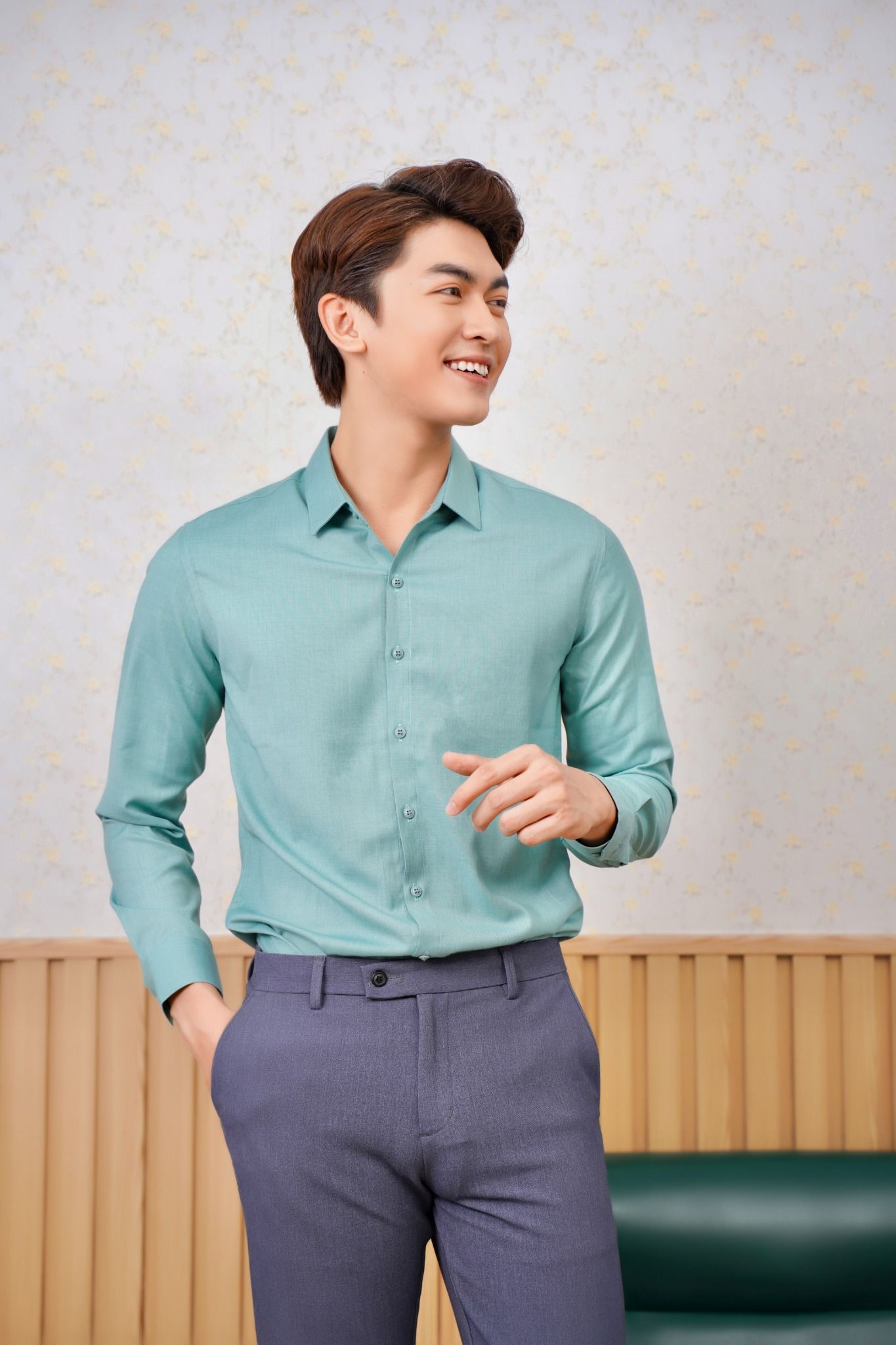 Áo sơ mi nam dài tay màu trơn xuất Mỹ express   Thời trang nam xuất khẩu  NAMFASHION
