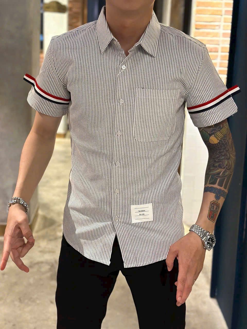 ÁO SƠ MI NAM TAY NGẮN QA002012