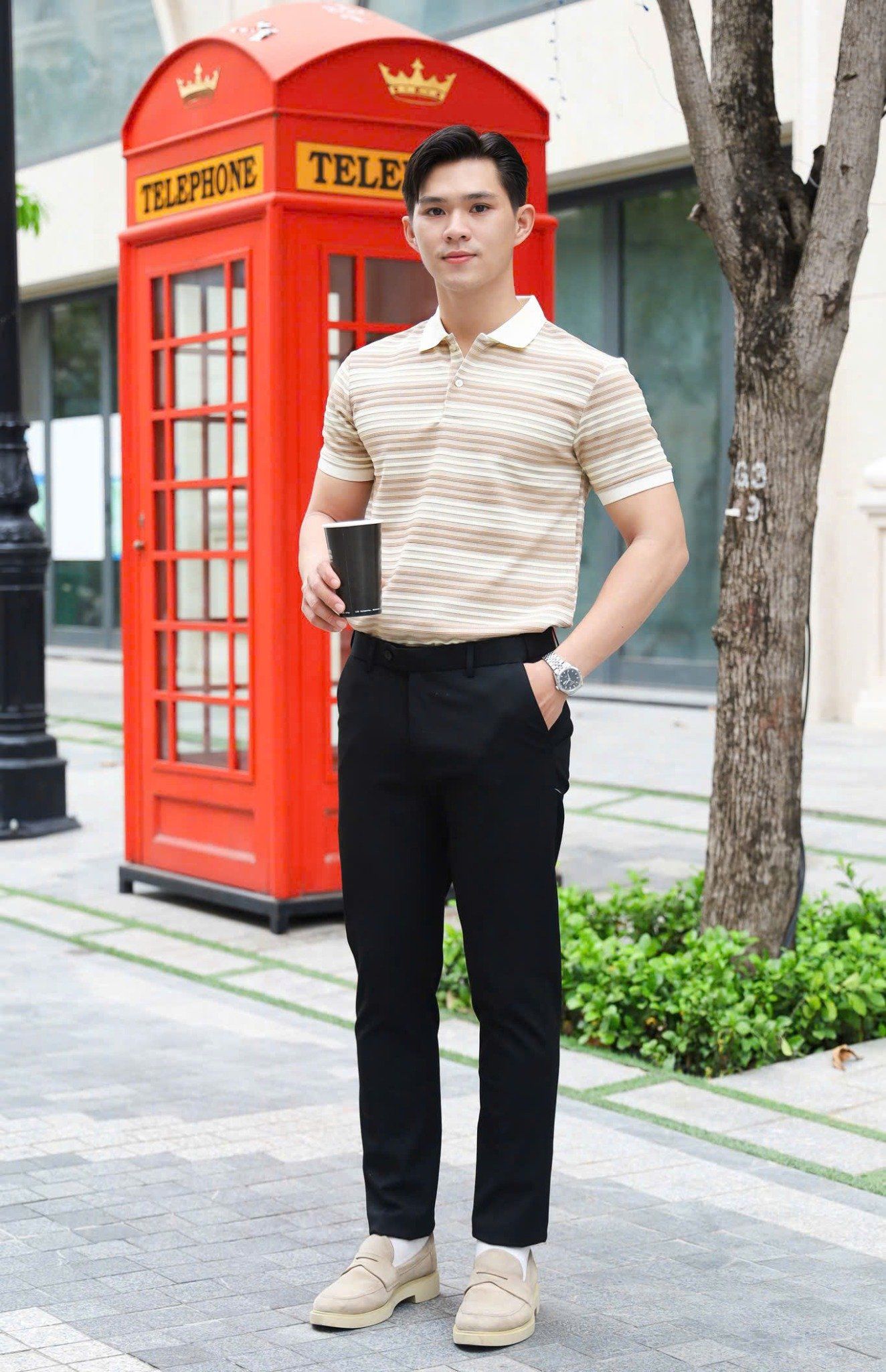 ÁO THUN POLO KEM SỌC NGANG VH003829
