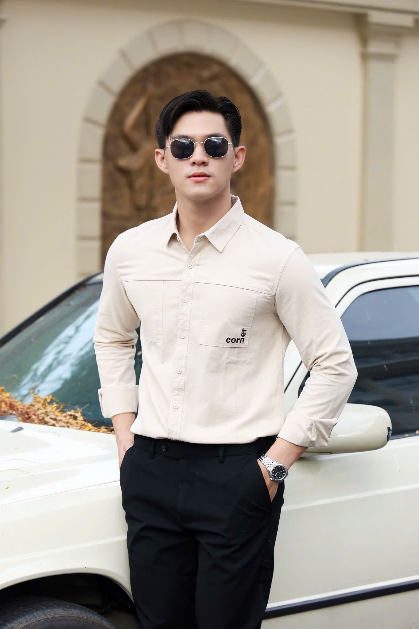 ÁO SƠ MI NAM TAY DÀI KEM AT003896
