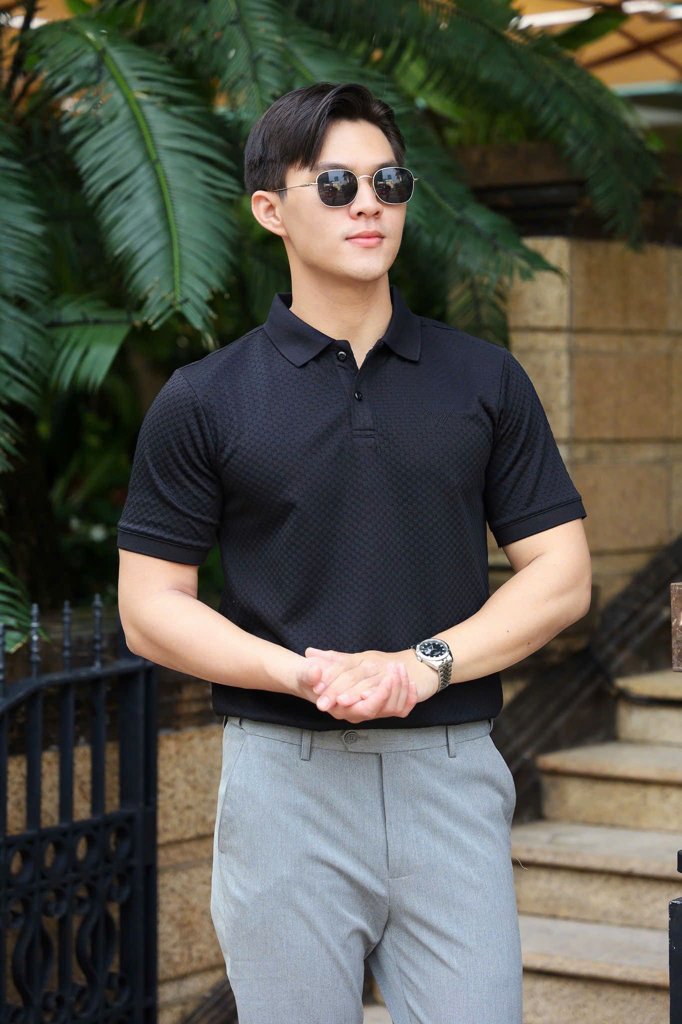 ÁO THUN POLO ĐEN CARO VH003721