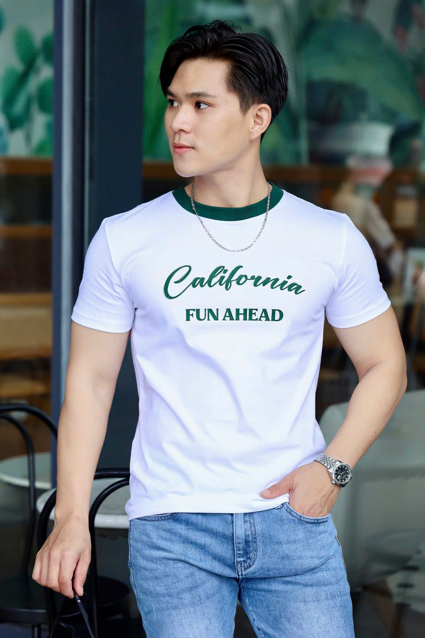 ÁO THUN CỔ TRÒN TRẮNG FUN AHEAD VH003859