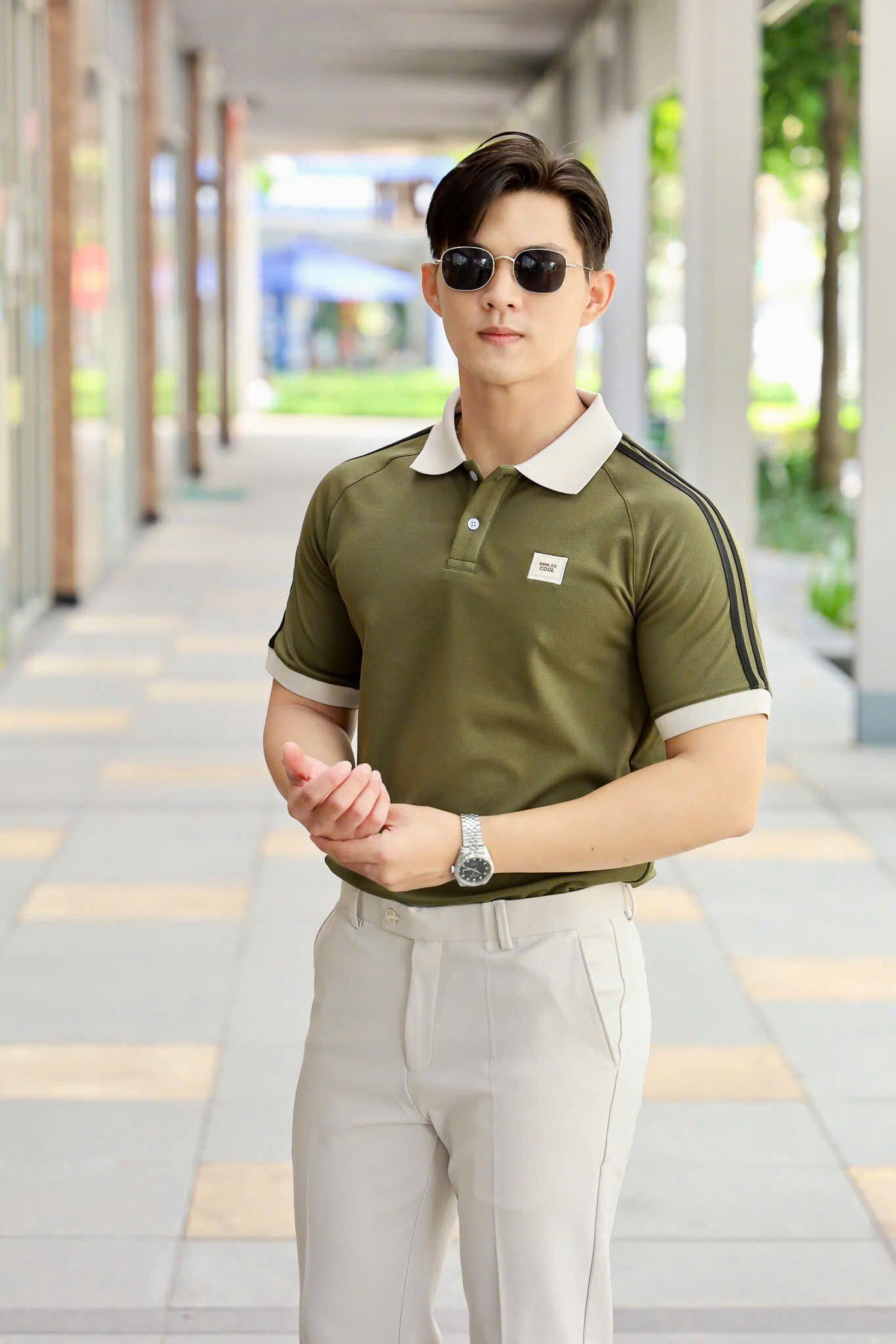 ÁO THUN POLO SO COOL XANH RÊU VH003866