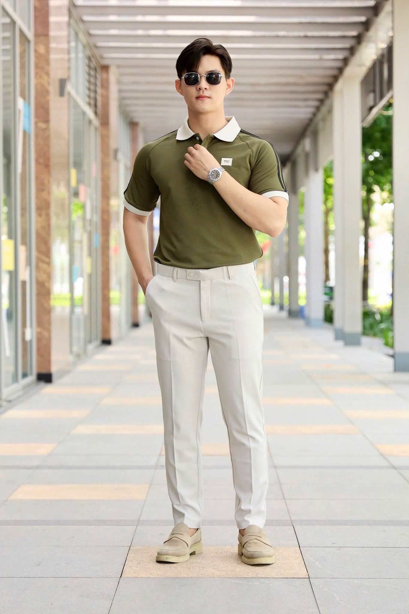 ÁO THUN POLO SO COOL XANH RÊU VH003866