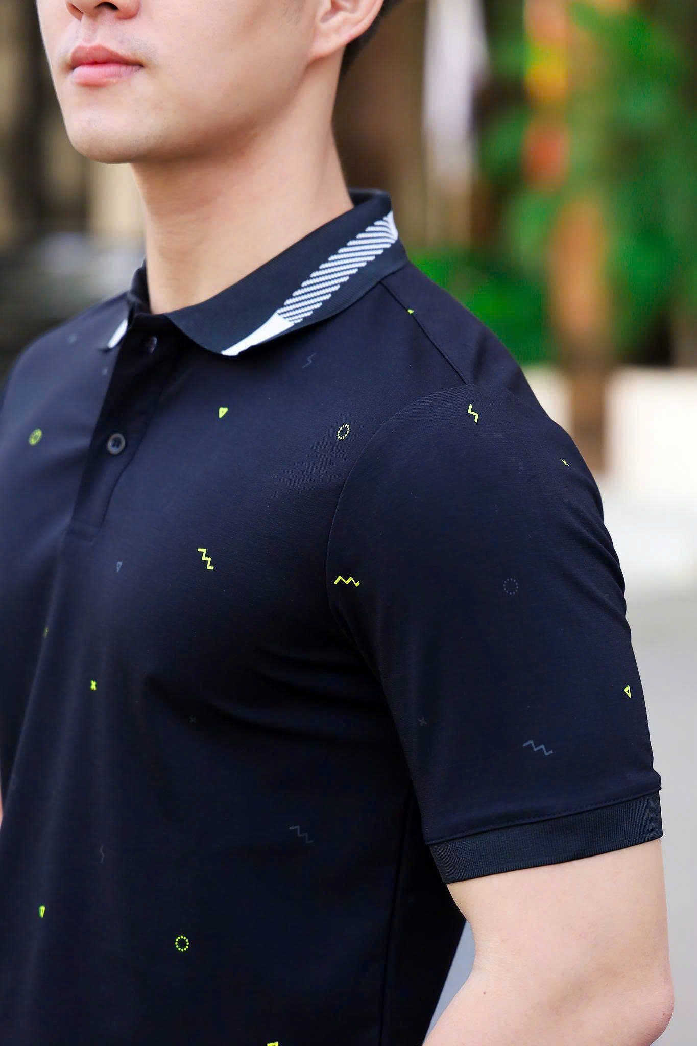 ÁO THUN POLO INFULL ĐEN VH003877