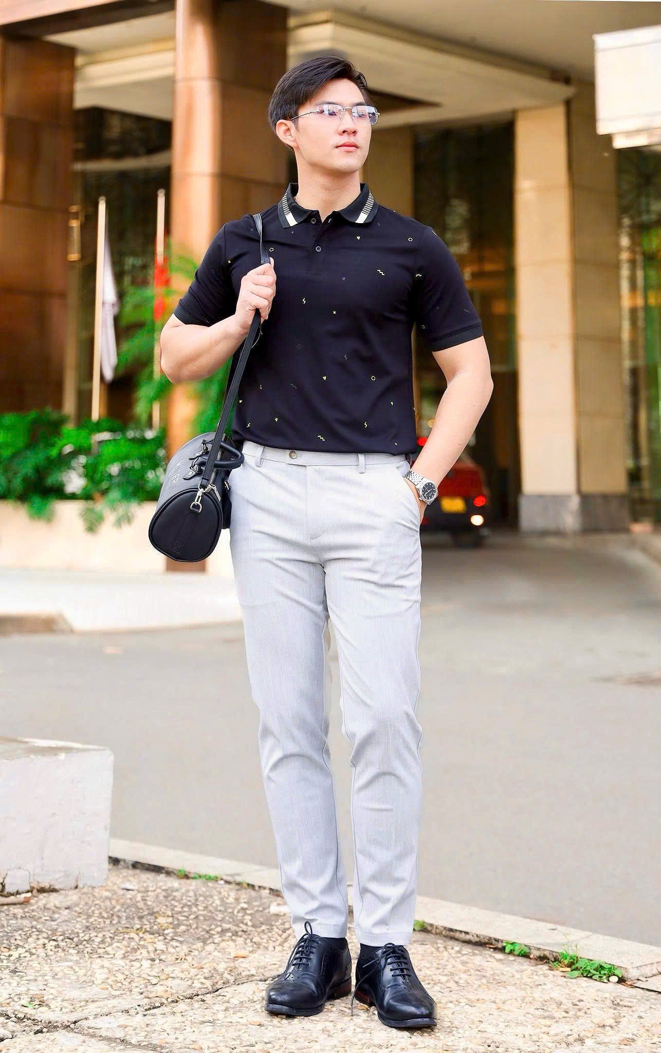ÁO THUN POLO INFULL ĐEN VH003877