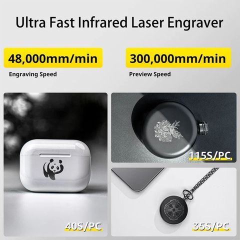 Máy khắc laser mini LaserPecker 3, khắc kim loại và nhựa