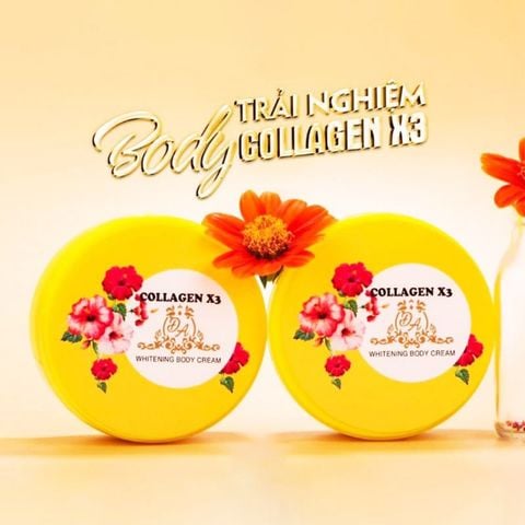 Kem dưỡng trắng da Collagen X3 Whitening Body Cream Spf 45 300g