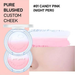 Má Hồng 2 màu Peripera Pure Blushed Custom Cheek 4.2g 1 Ô, tạo hiệu ứng màu loang ấn tượng