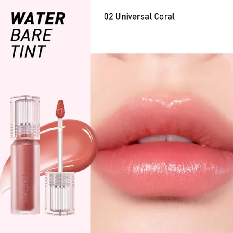 Son Bóng Peripera Water Bare Tint 3.7g, cải thiện và ngăn ngừa tình trạng môi khô, bong tróc khi dùng son cả ngày