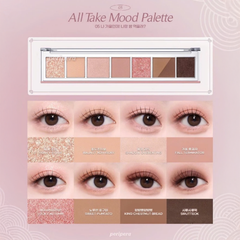 Màu Mắt Peripera 7 Ô All Take Mood  Palette, bảng màu đa dạng, Chất phấn mềm như bơ, màu lên chuẩn đậm