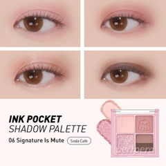 Màu Mắt Peripera Ink Pocket Shadow Palette 4 Ô, độ bám màu tốt, lâu trôi, mang lại hiệu ứng bóng mượt cao