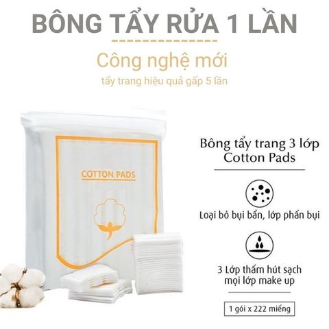 Bông Tẩy Trang Mfm 222 Miếng Vàng