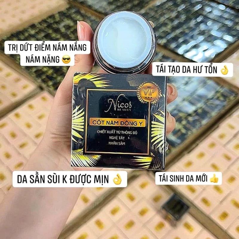 Kem Nicos Cốt Nám Đông Y Cốt Đen và Cốt Trắng, Làm mờ và hết thâm nám