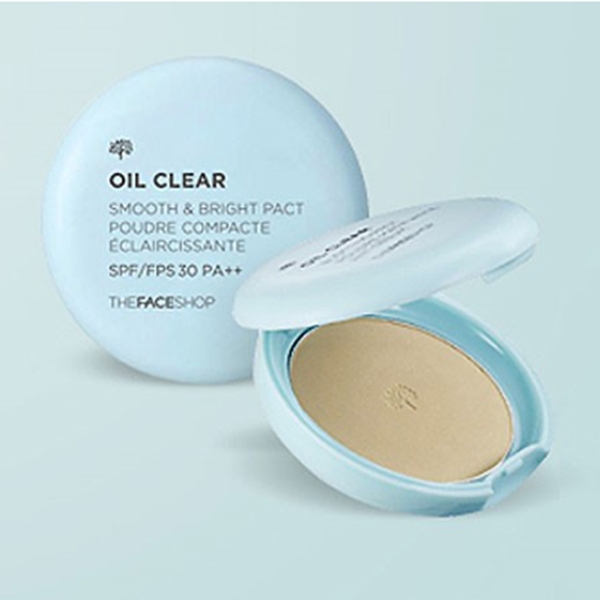 Phấn Phủ Kiềm DầuThe Face Shop Oil Clear 9g, kiềm dầu nhờn suốt cả ngày