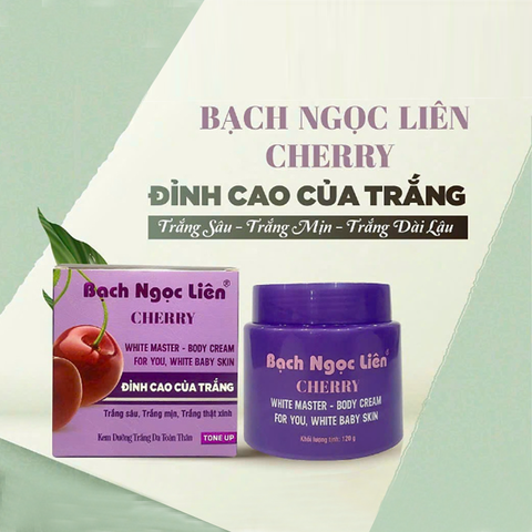 Kem Body Bạch Ngọc Liên Cherry 120g, Tăng sự đàn hồi,l àm da săn chắc da