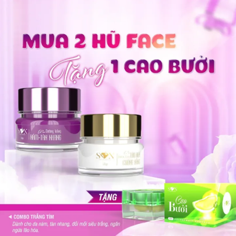 Combo Kem Face Son 10g Nám 3 Món + Thẻ Cào