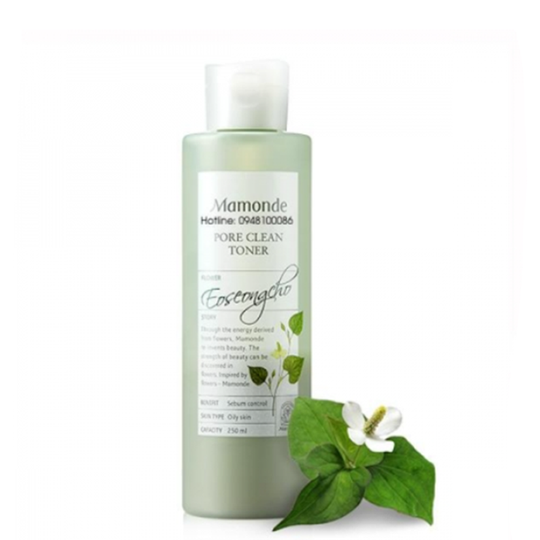 Nước Hoa Hồng Diếp Cá Mamonde 250ml , giúp kiểm soát dầu nhờn, loại bỏ bụi bẩn, bã nhờn