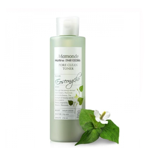 Nước Hoa Hồng Diếp Cá Mamonde 250ml , giúp kiểm soát dầu nhờn, loại bỏ bụi bẩn, bã nhờn