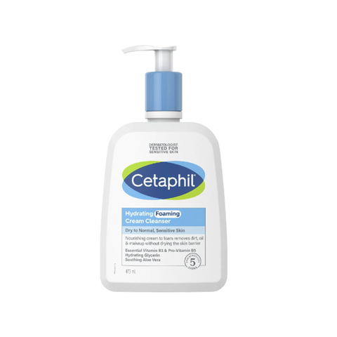 Sữa Rửa Mặt Cetaphil 473ml Hydrating Foaming Cream Cleanser Tạo Bọt Dịu Lành