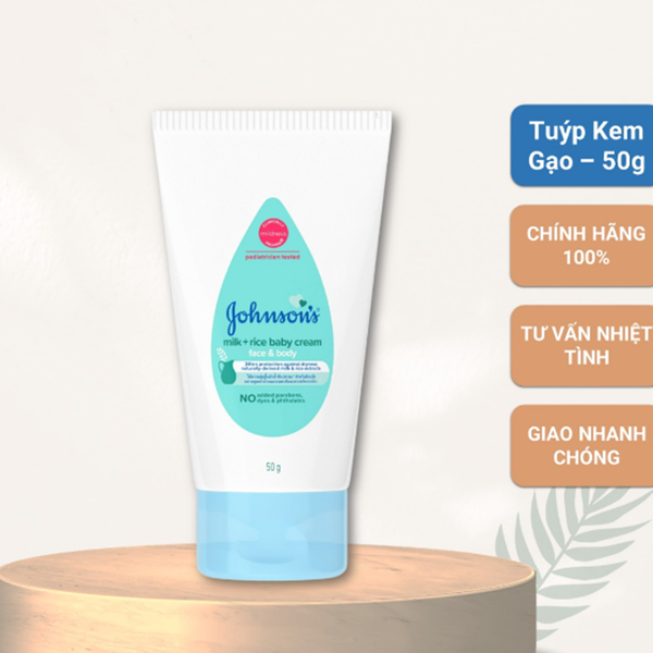 Kem Dưỡng Da Johnson's Baby 50g Dưỡng Ẩm Tuýp