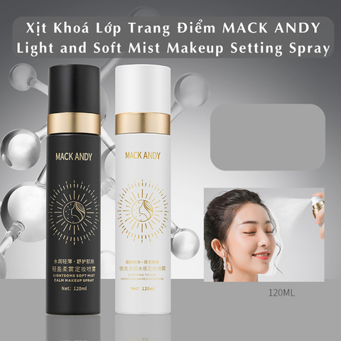 Xịt Khoáng Khóa Makekup Mack Andy 120ml, Giữ cho lớp trang điểm tươi tắn cả ngày