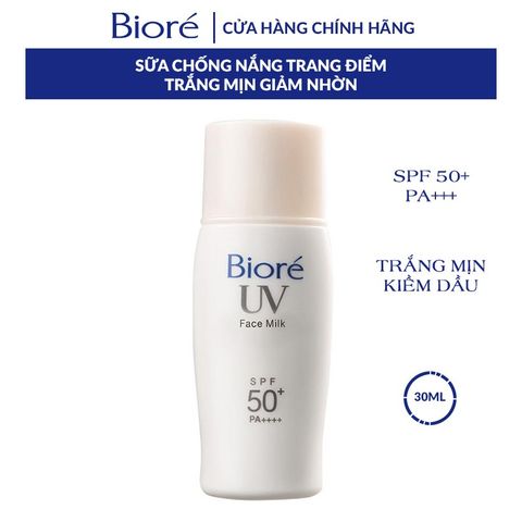 Sữa chống nắng trắng mịn giảm nhờn Biore UV Perfect Face Milk Oil Control SPF 50+/PA++++ 30ML