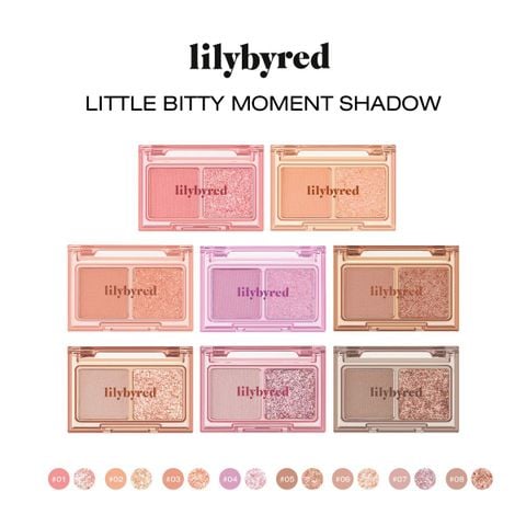 Màu Mắt Lilybyred 2 Ô, có khả năng vừa có thể làm phấn mắt, vừa làm nhũ mắt