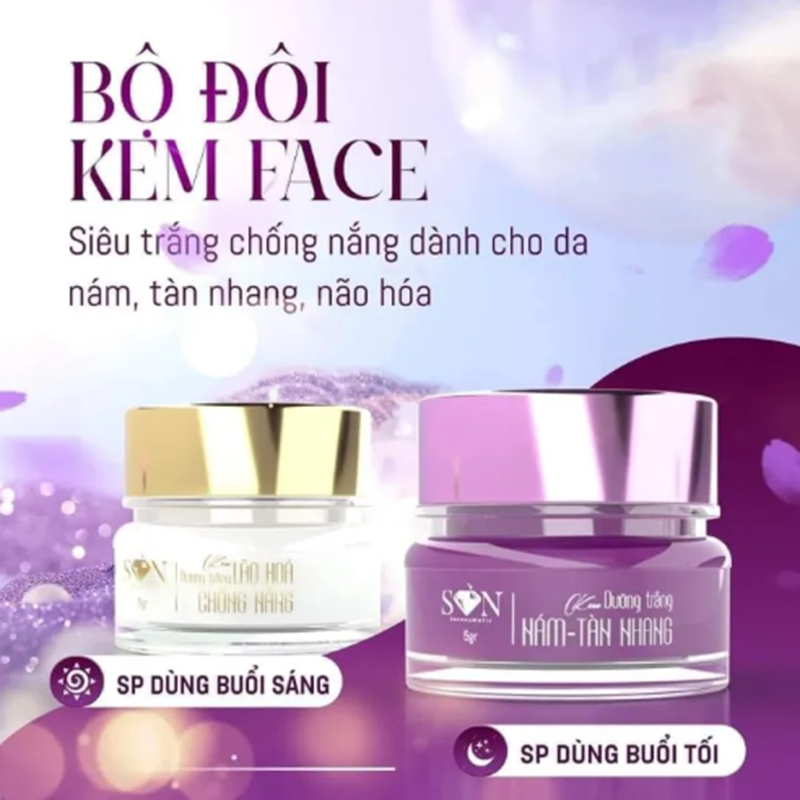 Combo Kem Face Son 10g Nám 3 Món + Thẻ Cào