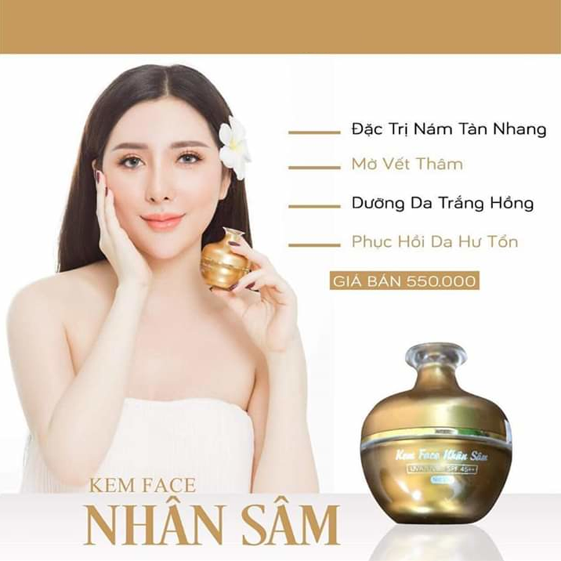 Kem Face Nhân Sâm N-collagen 25g Kèm Tẩy Tế Bào, Giúp da trắng sáng, giảm nám, tàn nhan