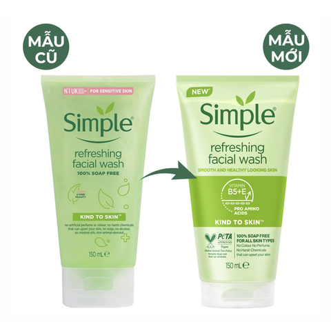 Sữa Rửa Mặt Simple Kind To Skin Refreshing Facial Wash Gel