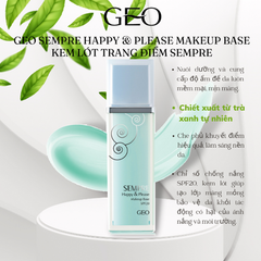 Kem Lót Geo Sempre Happy Please 40ml No.2, Tăng cường độ bám phấn, làm hoàn hảo lớp nền trang điểm mỏng, trong suốt