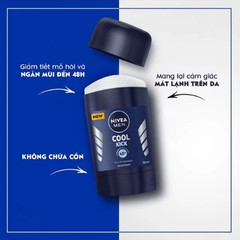 Lăn Khử Mùi Sáp Nam Nivea 50ml  Cool Kick