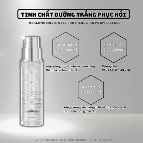 Tinh Chất Bergamo 110ml White Vita, Dưỡng trắng, Phục hồi da yếu