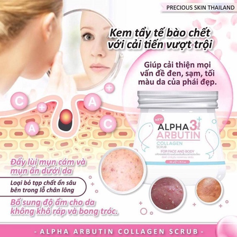 Tẩy Tế Bào Chết Alpha Arbutin 3 Plus+ Collagen Scrub 75g