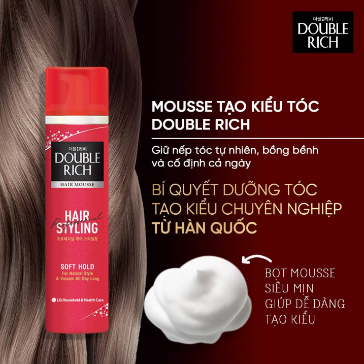 Mousse Double Rich 150ml Mềm