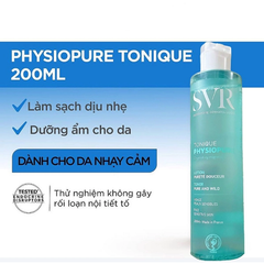 Nước Hoa Hồng Svr 200ml Physiopure Tonique Không Cồn, Dành cho da nhạy cảm