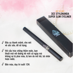 Kẻ Mắt Nước 3ce Super Slim Pen Eye Liner 0.5g #black