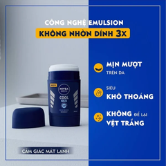 Lăn Khử Mùi Sáp Nam Nivea 50ml  Cool Kick