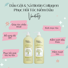 Cặp Gội Xả Biotin & collagen 1lit