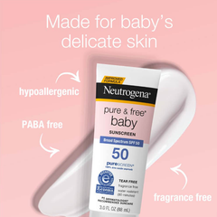Kem Chống Nắng Neutrogena 88ml Pure & Free Baby Sunscreen Spf50, Dành cho trẻ  em